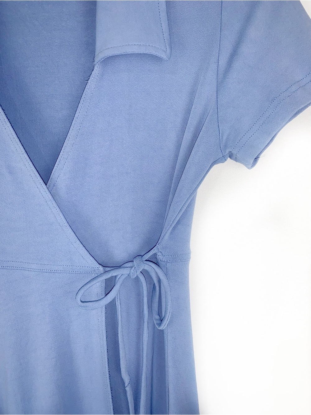 VTG 90’s Marian & Maral Blue Wrap Mini Dress - Picture 2 of 6